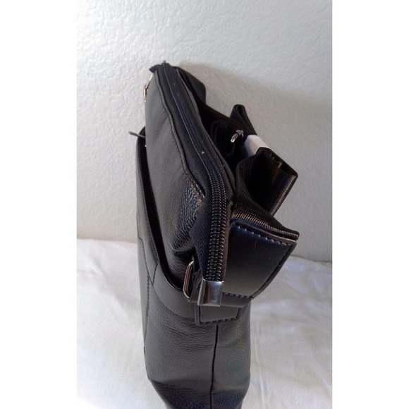 Leather pu Men Crossbody Handbag Messenger Fashion Business Mens Shoulder Bag - Picture 9 of 12